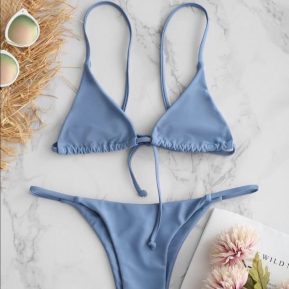 Zaful Other - Super cute baby blue bikini brand new